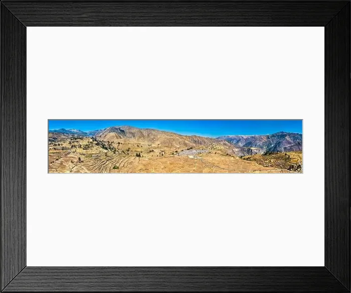 Framed Print : Terraced fields in the Colca Canyon at Cabanaconde in the Arequipa region of Peru Framed Print : Terraced fields in the Colca Canyon at Cabanaconde in the Arequipa region of Peru