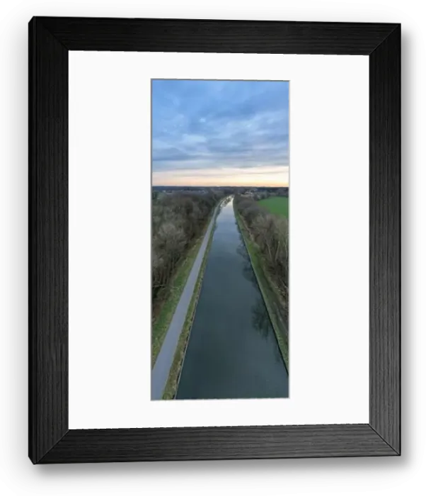 Framed Print : canal Dessel Schoten aerial photo in Rijkevorsel Framed Print : canal Dessel Schoten aerial photo in Rijkevorsel