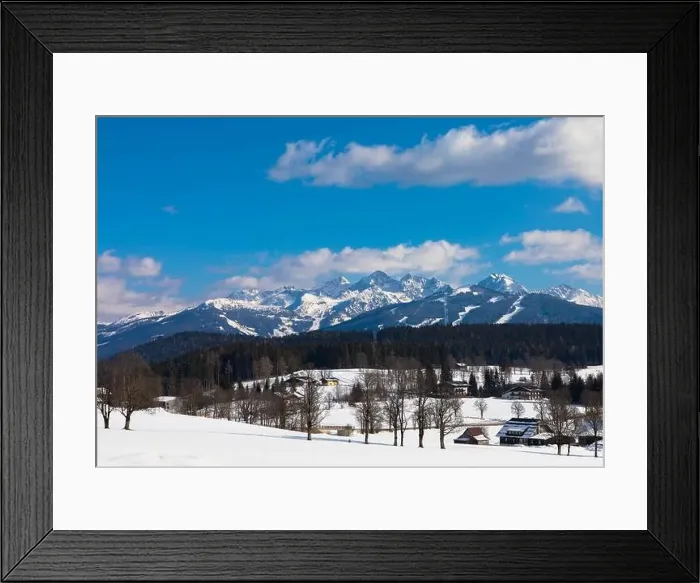 Framed Print : Panorama aerial view from the Dachstein Glacier