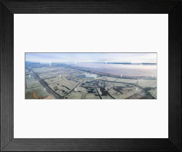 Framed Print : Misty Sunrise over hoarfrosted Wetlands and meadows Framed Print : Misty Sunrise over hoarfrosted Wetlands and meadows