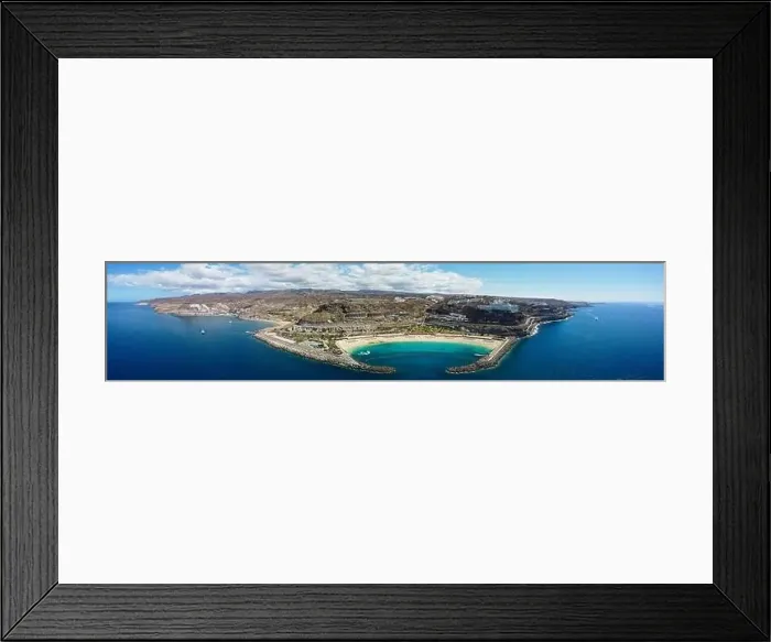 Framed Print : Aerial drone photo. Playa de Amadores