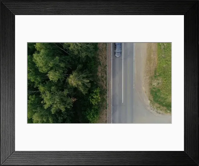 Framed Print : View from a helicopter. Scene Framed Print : View from a helicopter. Scene
