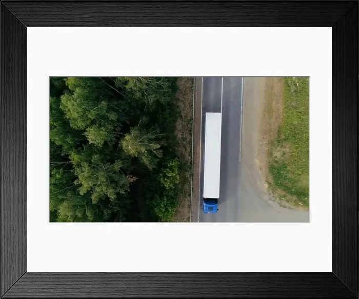Framed Print : View from a helicopter. Scene Framed Print : View from a helicopter. Scene