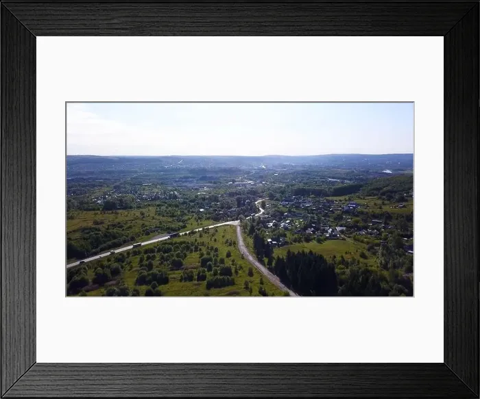 Framed Print : Summer view from a helicopter. Clip Framed Print : Summer view from a helicopter. Clip