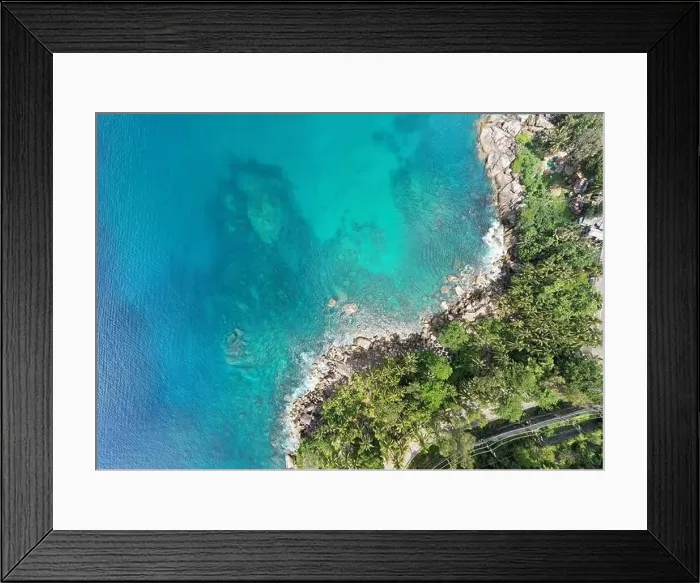 Framed Print : Amazing top view seashore Aerial view of Tropical sea in the beautiful Phuket island Thailand Framed Print : Amazing top view seashore Aerial view of Tropical sea in the beautiful Phuket island Thailand