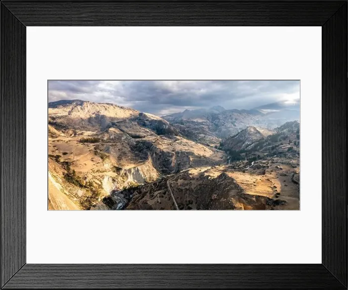 Framed Print : Dramatic view of the Andes Mountains in Peru Framed Print : Dramatic view of the Andes Mountains in Peru