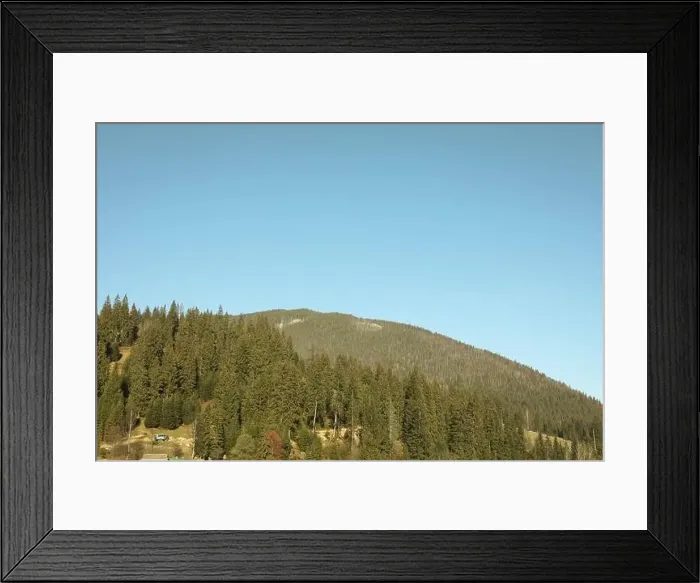 Framed Print : Carpathian mountains in sunny day against blue sky Framed Print : Carpathian mountains in sunny day against blue sky