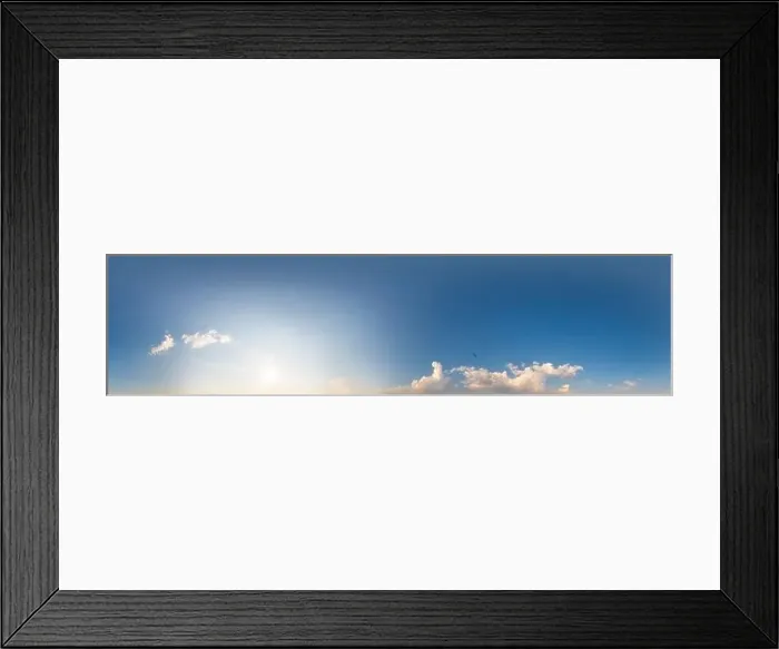 Framed Print : Blue sky panorama with Cirrus clouds Framed Print : Blue sky panorama with Cirrus clouds