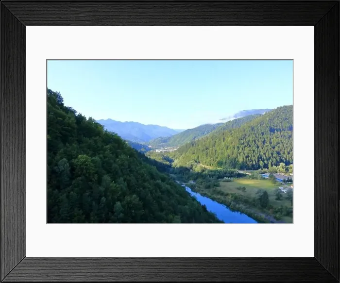 Framed Print : Bicaz Gorge viewed from the top of the dam Framed Print : Bicaz Gorge viewed from the top of the dam