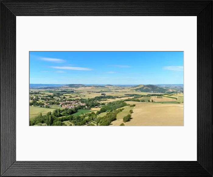 Framed Print : Magnificent viewpoint with a view of a beautiful landscape during the summer, with volcanic protuberances Framed Print : Magnificent viewpoint with a view of a beautiful landscape during the summer, with volcanic protuberances