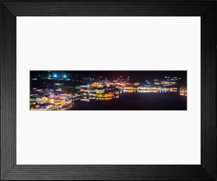 Framed Print : Sunrise with fog over Ban Rak thai, chinese village near a lake in Mae Hong Son, Thailand