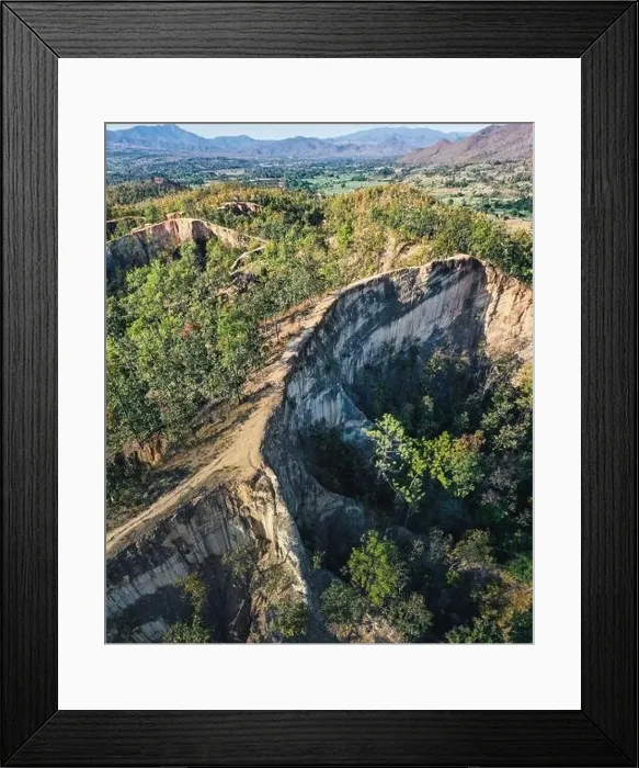 Framed Print : Aerial view of Pai Canyon in Pai, Mae Hong Son, Thailand Framed Print : Aerial view of Pai Canyon in Pai, Mae Hong Son, Thailand