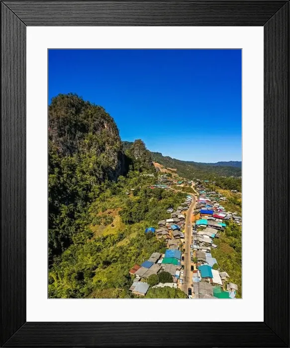 Framed Print : Phu Pha Mok Ban Jabo village in Mae Hong Son, Thailand Framed Print : Phu Pha Mok Ban Jabo village in Mae Hong Son, Thailand