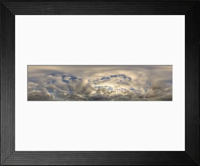 Framed Print : Overcast sky panorama on rainy day with Nimbostratus clouds in seamless spherical equirectangular format Framed Print : Overcast sky panorama on rainy day with Nimbostratus clouds in seamless spherical equirectangular format