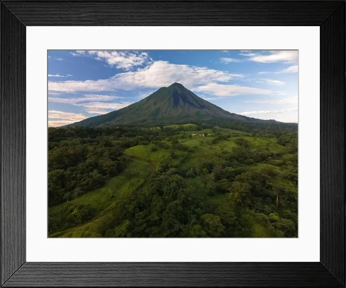 Framed Print : Arenal Volcano Drone Aerial in La Fortuna, Costa Rica Framed Print : Arenal Volcano Drone Aerial in La Fortuna, Costa Rica