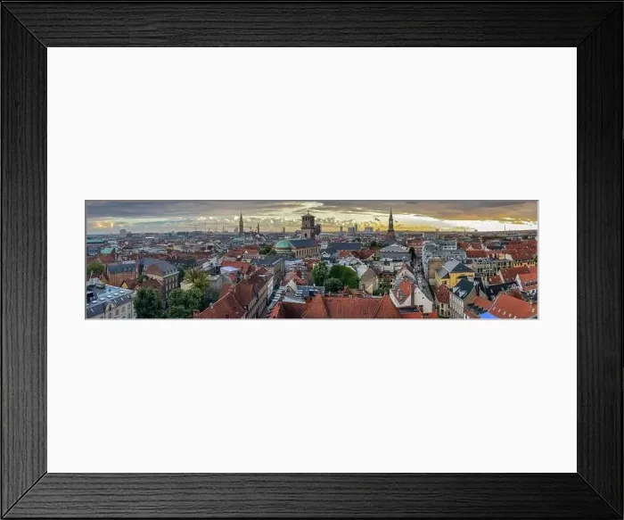 Framed Print : Beautiful aerial view of the delish city of Copenhagen the capital of Denmark Framed Print : Beautiful aerial view of the delish city of Copenhagen the capital of Denmark