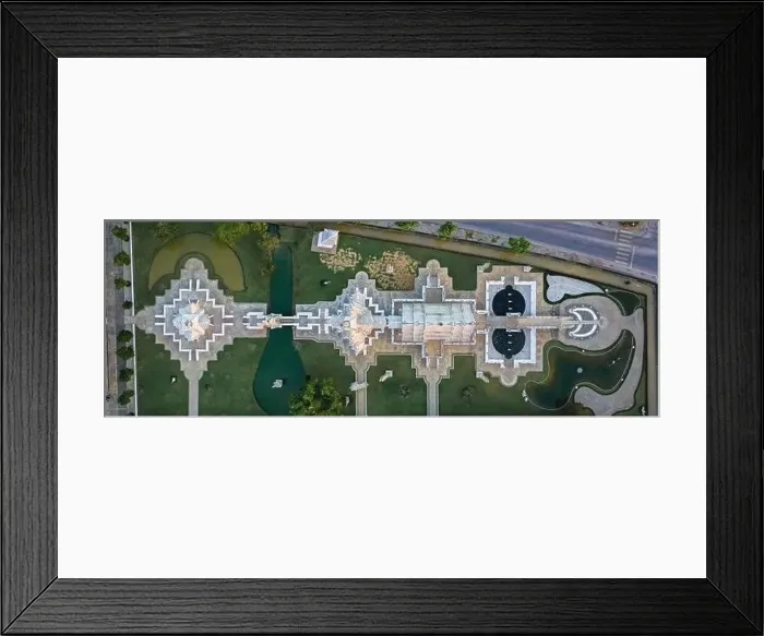 Framed Print : Aerial view of Wat Rong Khun, the white temple, at sunrise, in Chiang Rai, Thailand, south east asia Framed Print : Aerial view of Wat Rong Khun, the white temple, at sunrise, in Chiang Rai, Thailand, south east asia