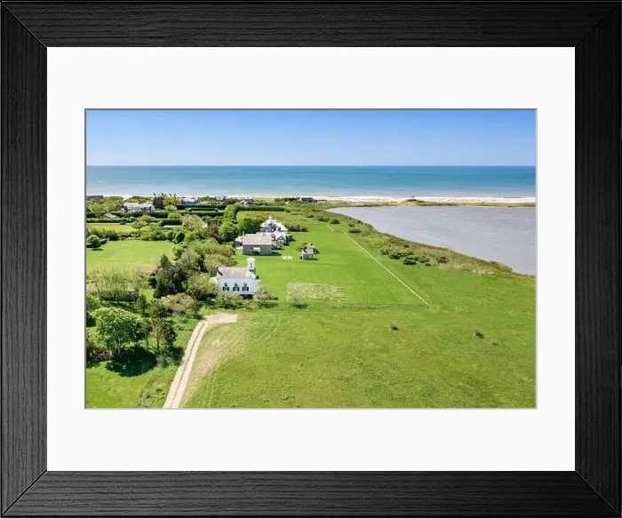 Framed Print : Aerial viewo of beach lane homes, wainscott, ny Framed Print : Aerial viewo of beach lane homes, wainscott, ny