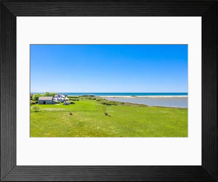 Framed Print : aerial viewof 88 Beach Lane, Wainscott, NY