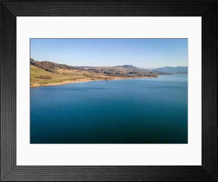 Framed Print : Aerial shot of the conservation area at the Irrsee in Austria Framed Print : Aerial shot of the conservation area at the Irrsee in Austria