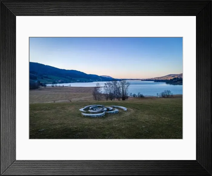 Framed Print : Art for reflexion at the Irrsee in Austria Framed Print : Art for reflexion at the Irrsee in Austria
