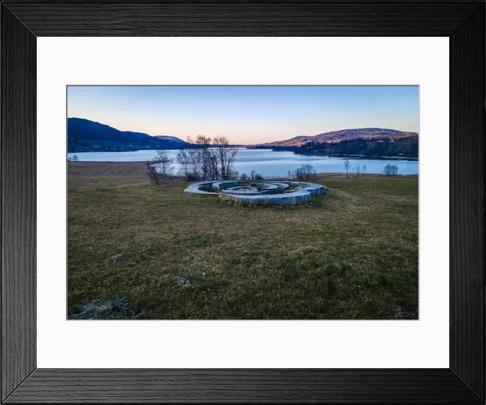 Framed Print : Art for reflexion at the Irrsee in Austria Framed Print : Art for reflexion at the Irrsee in Austria