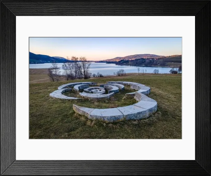 Framed Print : Art for reflexion at the Irrsee in Austria Framed Print : Art for reflexion at the Irrsee in Austria