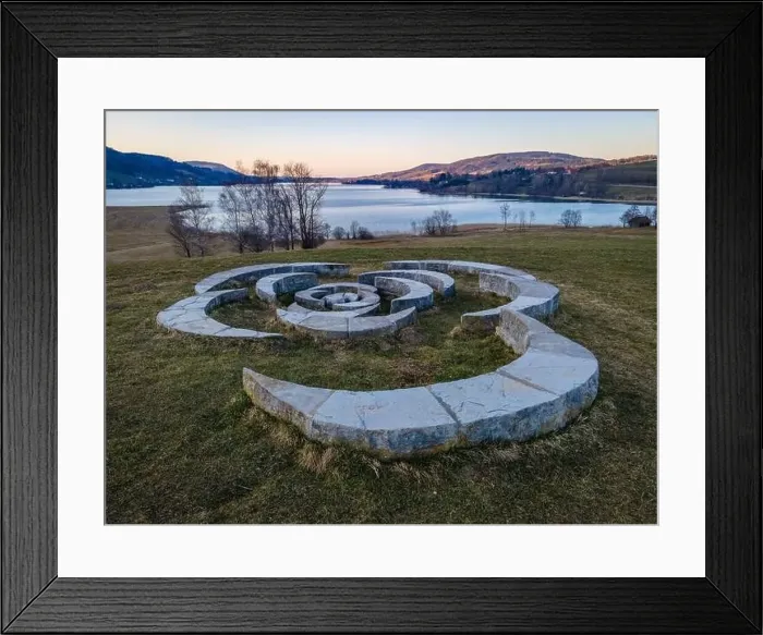 Framed Print : Art for reflexion at the Irrsee in Austria Framed Print : Art for reflexion at the Irrsee in Austria