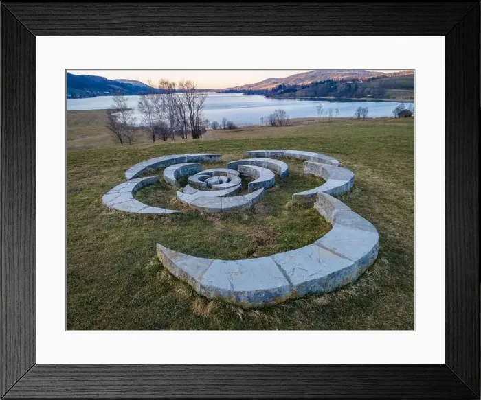 Framed Print : Art for reflexion at the Irrsee in Austria Framed Print : Art for reflexion at the Irrsee in Austria