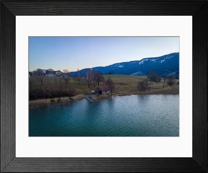 Framed Print : Wonderful places for recreation at the Irrsee in Austria