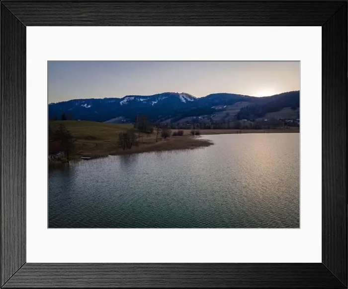 Framed Print : Wonderful places for recreation at the Irrsee in Austria Framed Print : Wonderful places for recreation at the Irrsee in Austria
