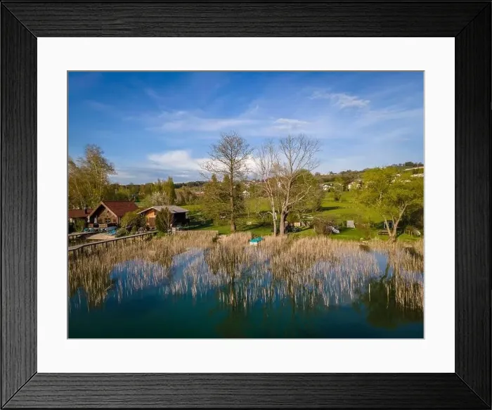 Framed Print : Wonderful places for recreation at the Irrsee in Austria Framed Print : Wonderful places for recreation at the Irrsee in Austria