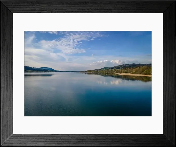 Framed Print : Wonderful places for recreation at the Irrsee in Austria Framed Print : Wonderful places for recreation at the Irrsee in Austria