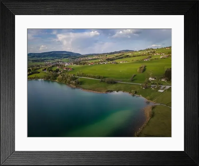 Framed Print : Wonderful places for recreation at the Irrsee in Austria Framed Print : Wonderful places for recreation at the Irrsee in Austria
