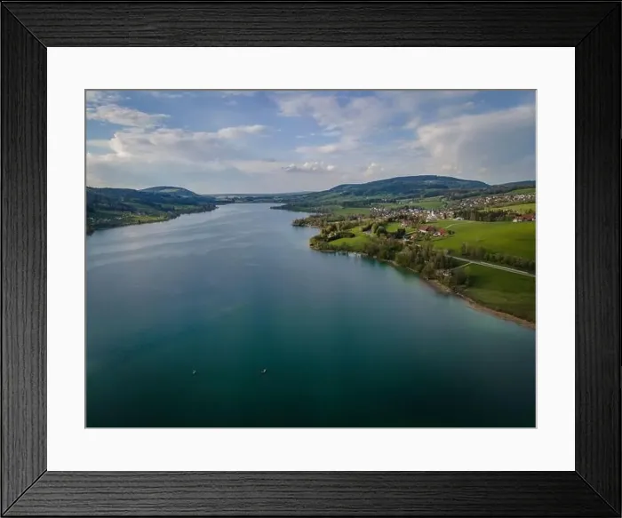 Framed Print : Wonderful places for recreation at the Irrsee in Austria Framed Print : Wonderful places for recreation at the Irrsee in Austria