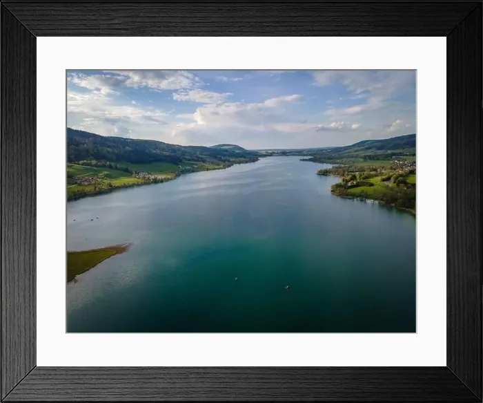 Framed Print : Wonderful places for recreation at the Irrsee in Austria Framed Print : Wonderful places for recreation at the Irrsee in Austria