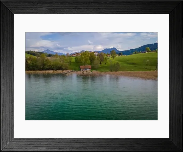 Framed Print : Wonderful places for recreation at the Irrsee in Austria