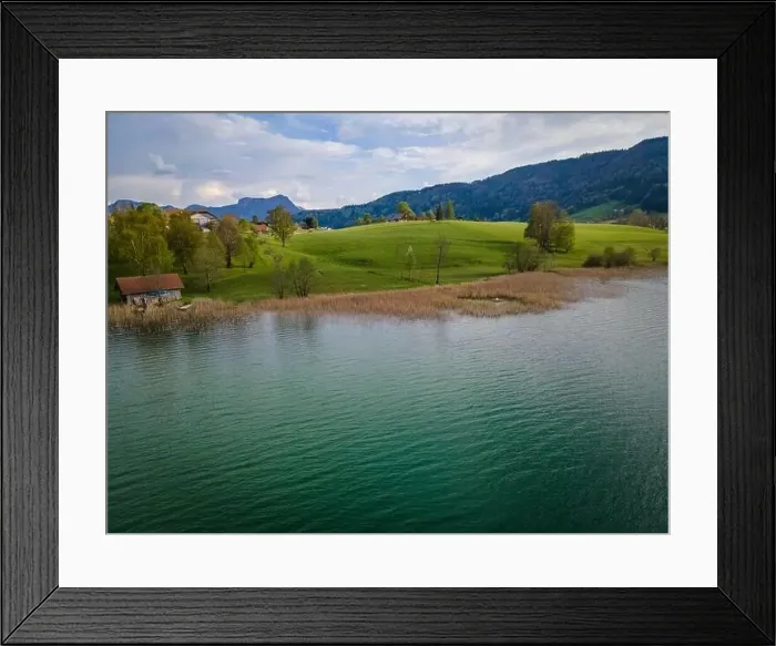 Framed Print : Wonderful places for recreation at the Irrsee in Austria Framed Print : Wonderful places for recreation at the Irrsee in Austria