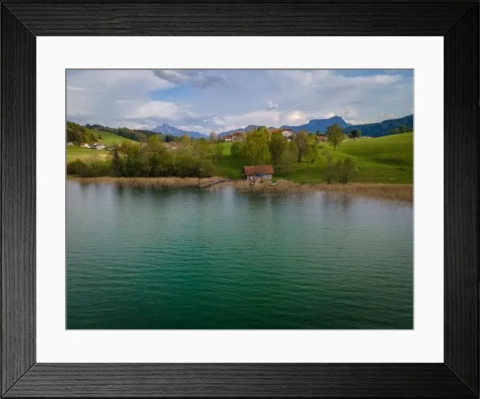 Framed Print : Wonderful places for recreation at the Irrsee in Austria