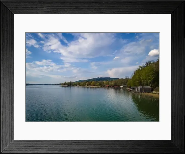 Framed Print : Wonderful places for recreation at the Irrsee in Austria Framed Print : Wonderful places for recreation at the Irrsee in Austria