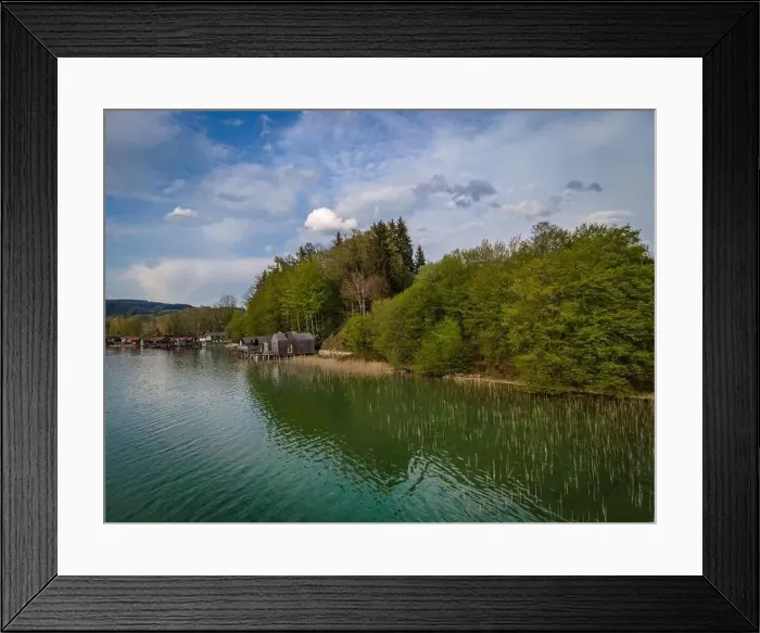 Framed Print : Wonderful places for recreation at the Irrsee in Austria Framed Print : Wonderful places for recreation at the Irrsee in Austria