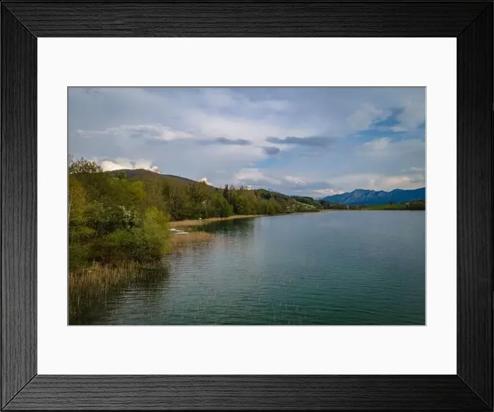 Framed Print : Wonderful places for recreation at the Irrsee in Austria Framed Print : Wonderful places for recreation at the Irrsee in Austria