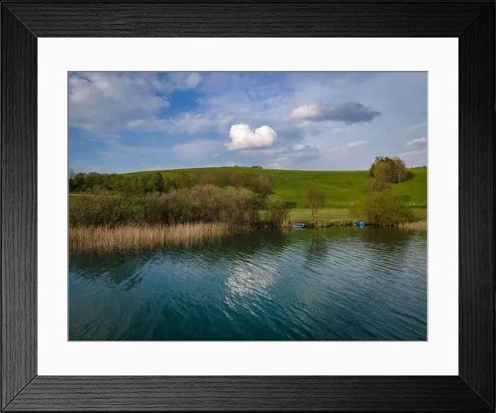 Framed Print : Wonderful places for recreation at the Irrsee in Austria Framed Print : Wonderful places for recreation at the Irrsee in Austria
