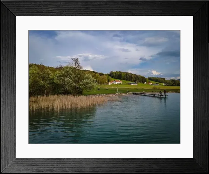Framed Print : Wonderful places for recreation at the Irrsee in Austria Framed Print : Wonderful places for recreation at the Irrsee in Austria