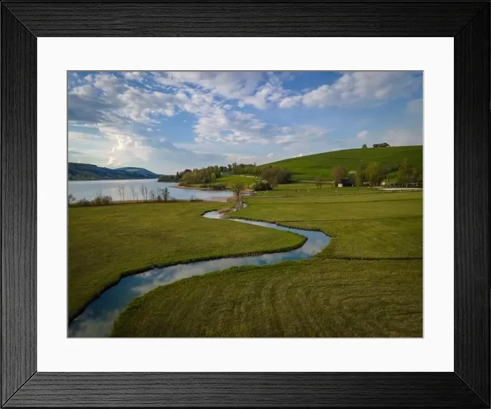 Framed Print : Wonderful place at the Zeller Ache at the Irrsee in Austria Framed Print : Wonderful place at the Zeller Ache at the Irrsee in Austria