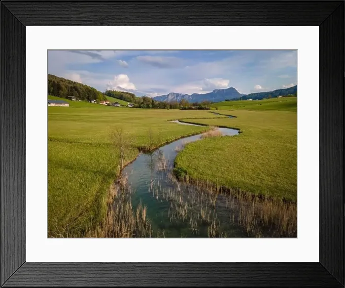 Framed Print : Wonderful place at the Zeller Ache at the Irrsee in Austria Framed Print : Wonderful place at the Zeller Ache at the Irrsee in Austria