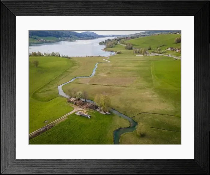 Framed Print : Wonderful place at the Zeller Ache at the Irrsee in Austria Framed Print : Wonderful place at the Zeller Ache at the Irrsee in Austria