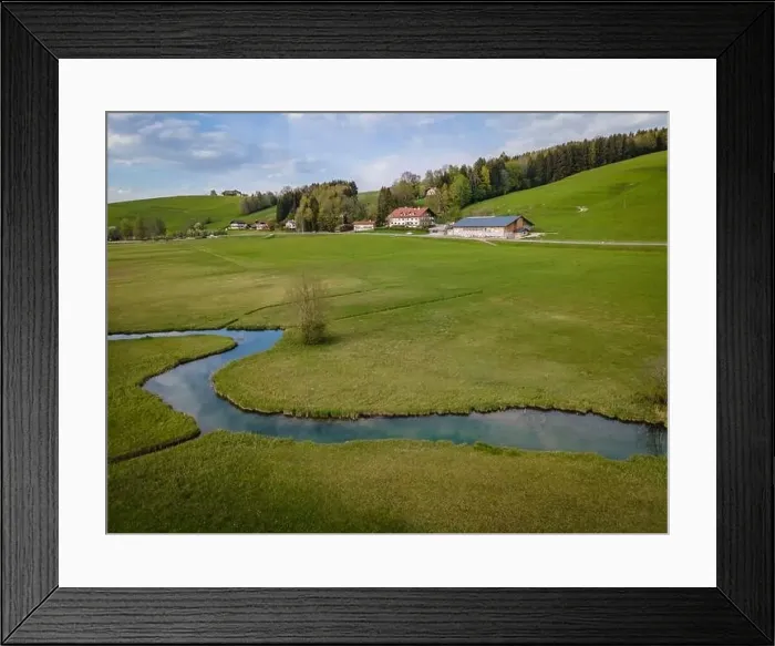 Framed Print : Wonderful place at the Zeller Ache at the Irrsee in Austria Framed Print : Wonderful place at the Zeller Ache at the Irrsee in Austria