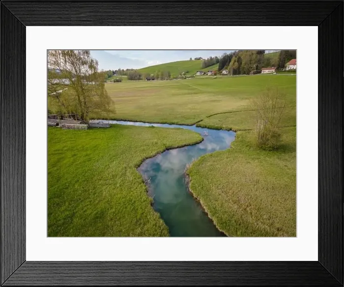 Framed Print : Wonderful place at the Zeller Ache at the Irrsee in Austria Framed Print : Wonderful place at the Zeller Ache at the Irrsee in Austria