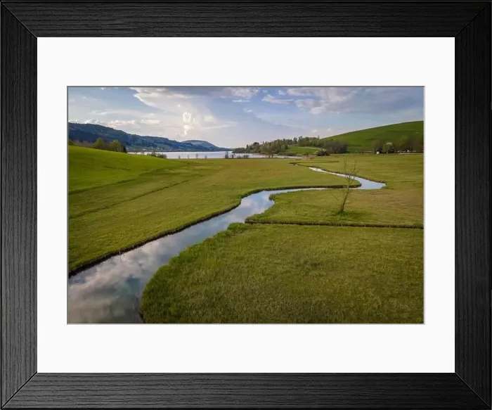 Framed Print : Wonderful place at the Zeller Ache at the Irrsee in Austria Framed Print : Wonderful place at the Zeller Ache at the Irrsee in Austria